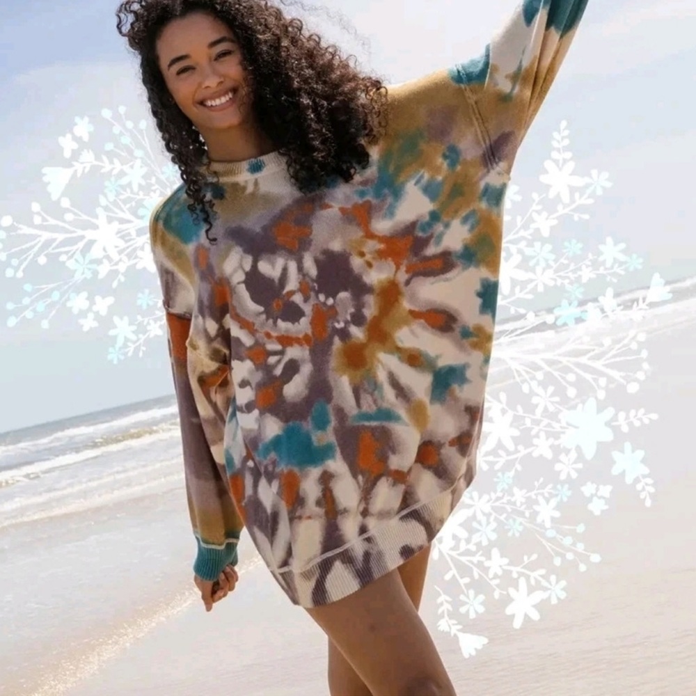 NATURAL LIFE Multicolor Tie-Dye Sweater